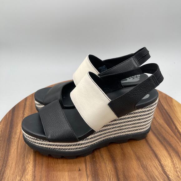 Sorel Joanie II Sandals Womens Size 10 Slingback Leather Platform Casual Shoes - Picture 3 of 8